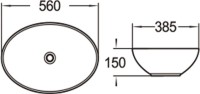 Накладная раковина SantiLine SL-1077