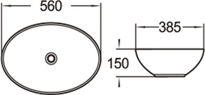 Накладная раковина SantiLine SL-1077