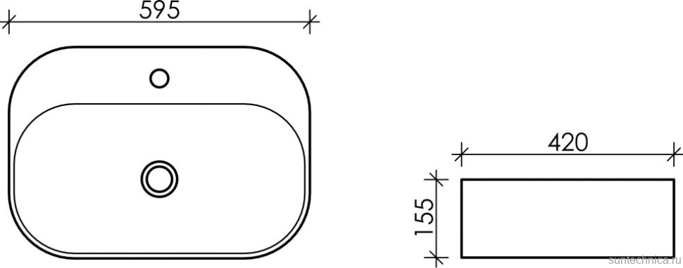 Накладная раковина Ceramicanova Element CN5012