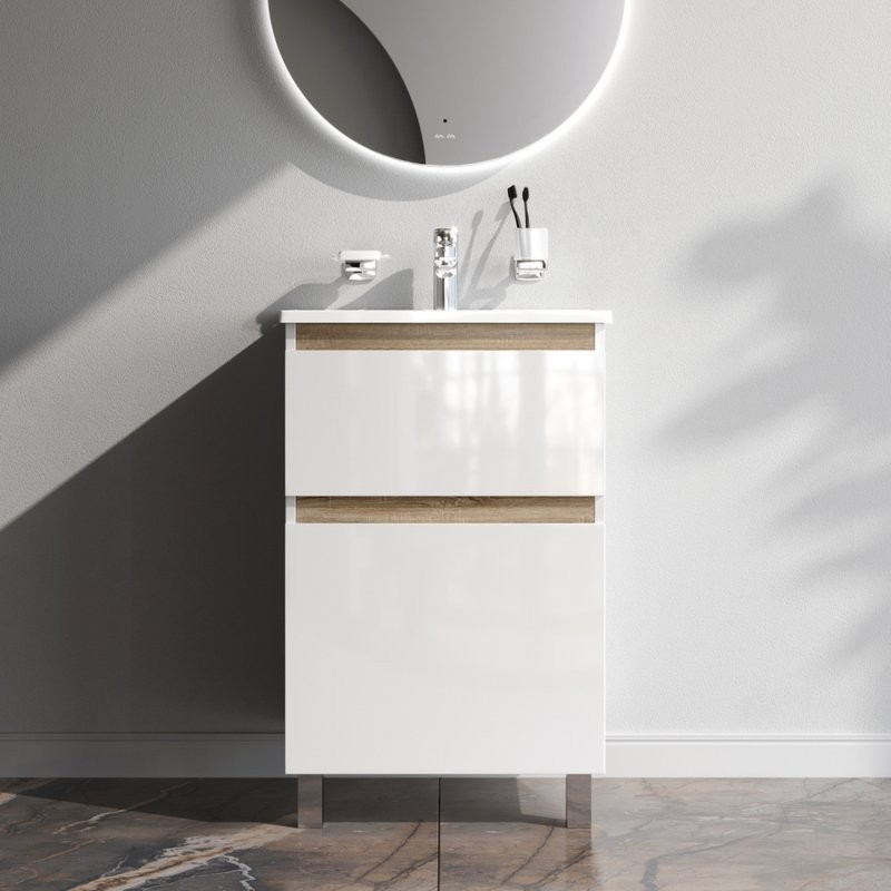 Мебель для ванной комнаты AM.PM X-Joy 55 напольная, белый глянец