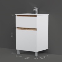 Мебель для ванной комнаты AM.PM X-Joy 55 напольная, белый глянец