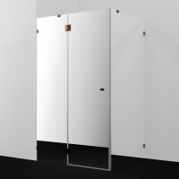 Душевой уголок Wasserkraft Paar 88H07L-MR 120х90 см, стекло зеркальное, фурнитура розовое золото