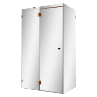 Душевой уголок Wasserkraft Paar 88H07L-MR 120х90 см, стекло зеркальное, фурнитура розовое золото