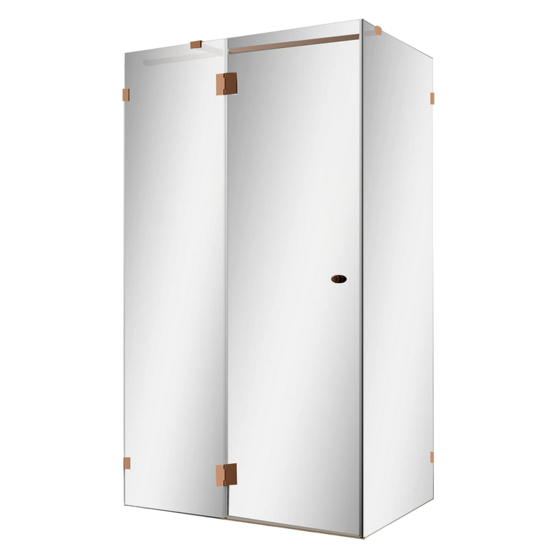 Душевой уголок Wasserkraft Paar 88H07L-MR 120х90 см, стекло зеркальное, фурнитура розовое золото