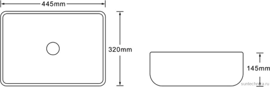 Накладная раковина SantiLine SL-7023 темно-коричневый мрамор