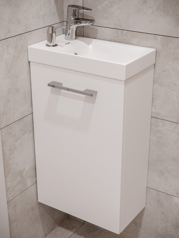 Тумба с раковиной Cersanit Лара (Lara) 40 со смесителем, сифоном, дозатором