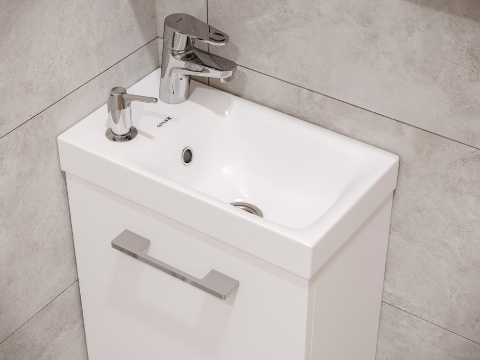 Тумба с раковиной Cersanit Лара (Lara) 40 со смесителем, сифоном, дозатором