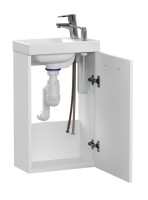 Тумба с раковиной Cersanit Лара (Lara) 40 со смесителем, сифоном, дозатором
