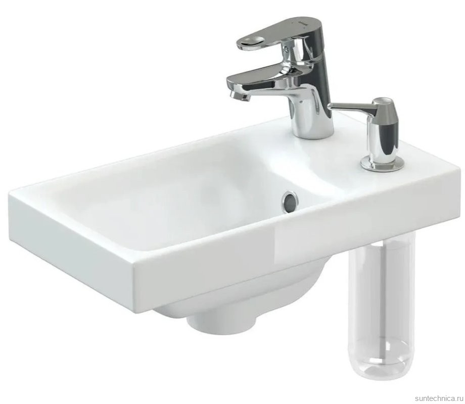 Тумба с раковиной Cersanit Лара (Lara) 40 со смесителем, сифоном, дозатором