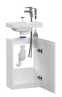 Тумба с раковиной Cersanit Лара (Lara) 40 со смесителем, сифоном, дозатором