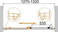 Душевая дверь в нишу Cezares Molveno BF 1 130 P Cr