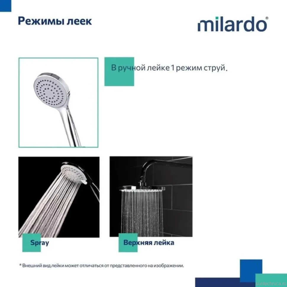 Душевая стойка Milardo Stripe STRSB1FM06