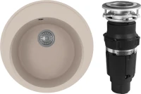 Комплект Мойка Florentina Лацио 510 бежевая + Измельчитель Bone Crusher BC 610-AS