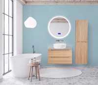Зеркало круглое BelBagno SPC-RNG-800-LED-TCH-RAD с bluetooth, термометром и радио
