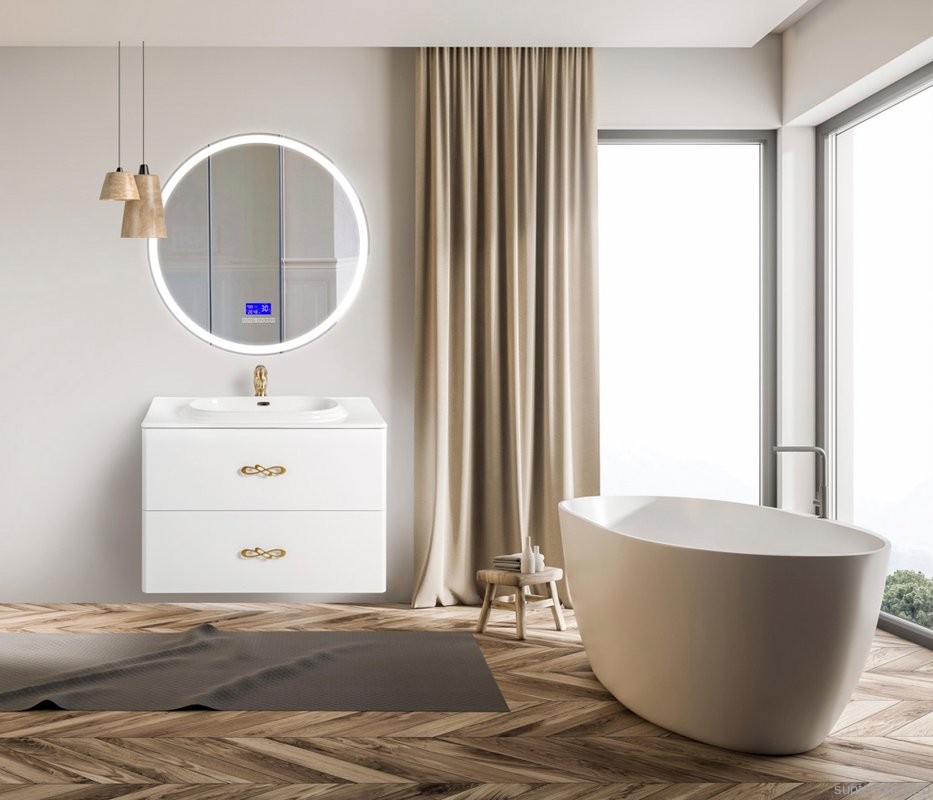 Зеркало круглое BelBagno SPC-RNG-800-LED-TCH-RAD с bluetooth, термометром и радио
