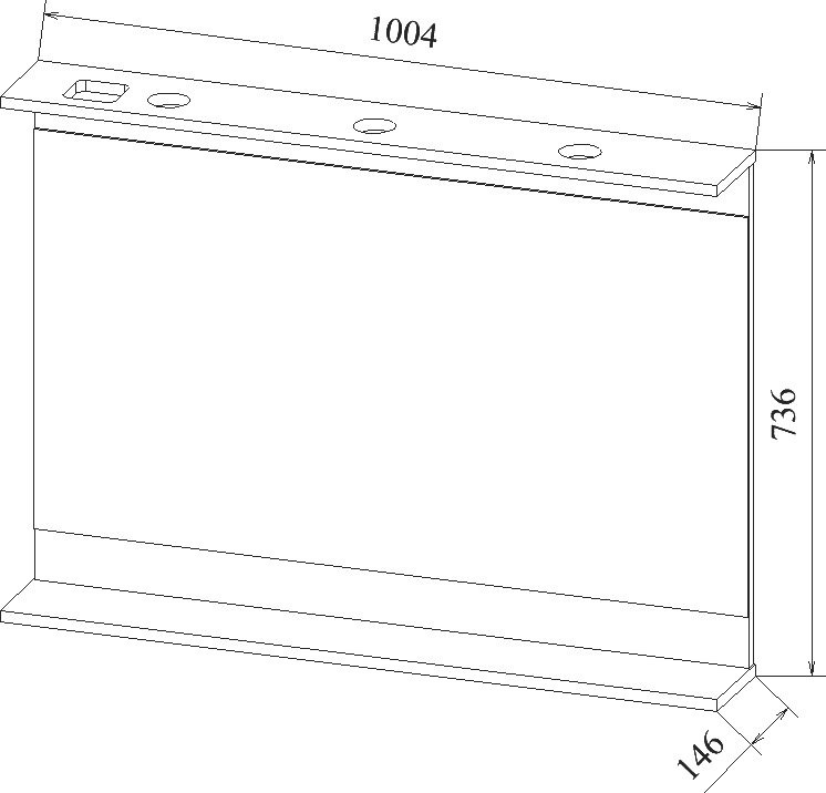 Зеркало Sanflor Толедо 105, венге, орегон, с полкой