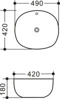 Накладная раковина Art&Max AM5306-W Накладная раковина Art&Max AM5306-W
