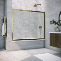 Шторка на ванну Vegas Glass ZV Tur Novo 150 05 01 профиль бронза, стекло прозрачное