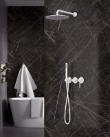 Душевой комплект Timo Saona SX-2349/16SM С ВНУТРЕННЕЙ ЧАСТЬЮ, матовый белый