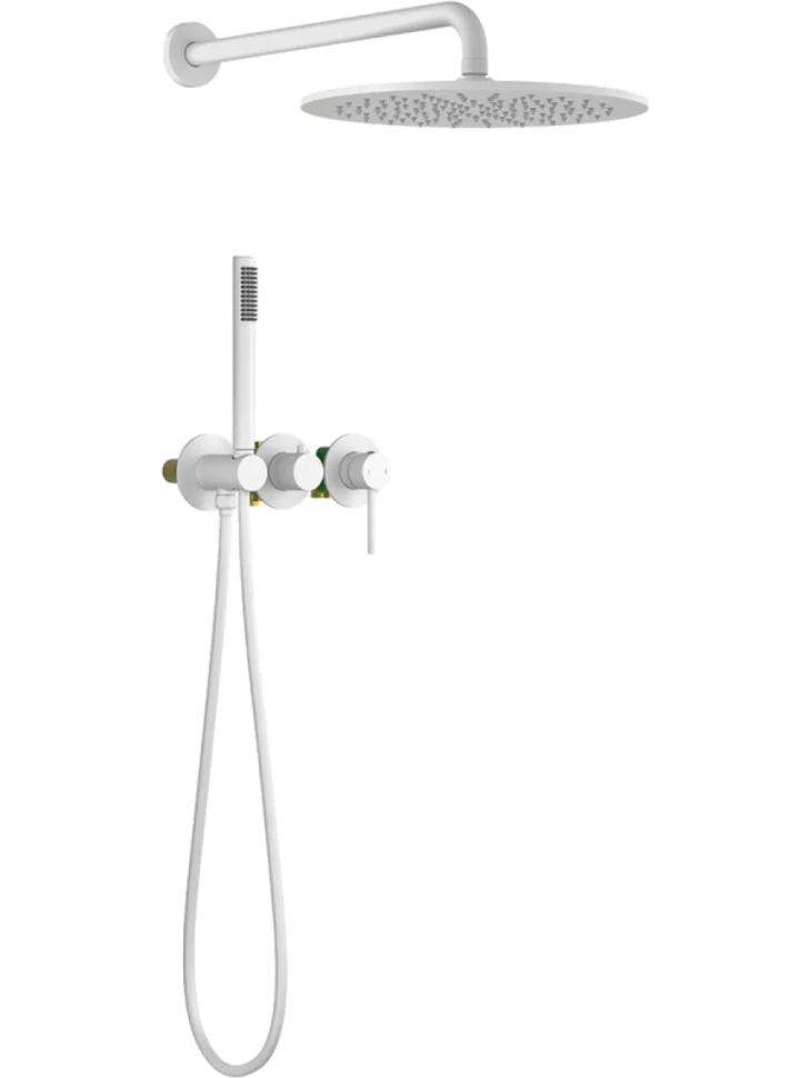 Душевой комплект Timo Saona SX-2349/16SM С ВНУТРЕННЕЙ ЧАСТЬЮ, матовый белый
