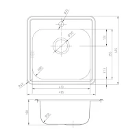 Комплект Мойка IDDIS Strit STR48P0i77S с сифоном + Смеситель Acros ACRSB00i05 хром