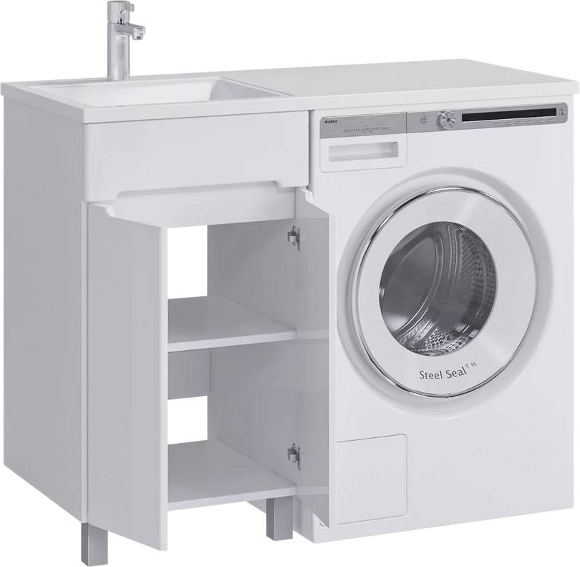 Мебель для ванной комнаты SanStar Эллада 50 белая, раковина Эстет Даллас 1100 L