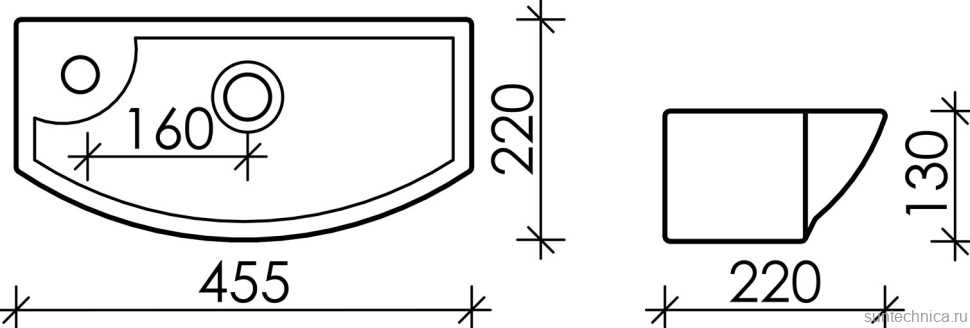 Раковина маленькая в туалет Ceramicanova Element CN6038R