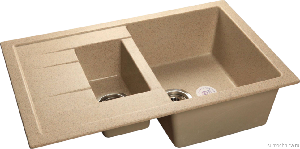 Комплект Мойка GranFest Quadro GF-Q775KL песочный + Измельчитель Status Premium 300