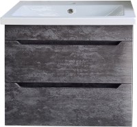 Мебель для ванной комнаты Emmy Стоун 80 подвесная, серый бетон