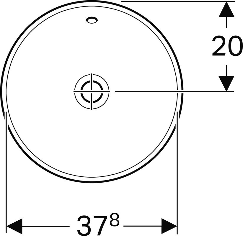 Раковина Geberit Variform 40 с переливом, белая