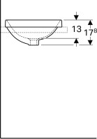 Раковина Geberit Variform 40 с переливом, белая