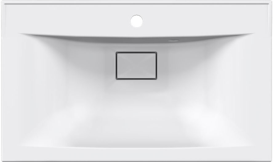 Мебель для ванной комнаты Vincea Mia 75 бетон, раковина VCB-3M750W 75 см, белая