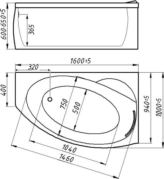 Ванна из искусственного камня Фэма Аделина L 160x100 см, угловая, левая, пристенная, белая, асимметричная, на ножках, с сиденьем