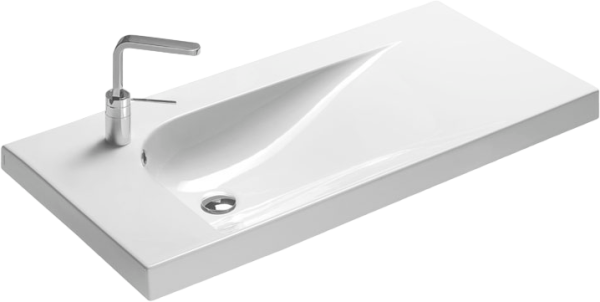 Мебельная раковина Hatria Grandangolo YXF701 100, 1 готовое отверстие под смеситель