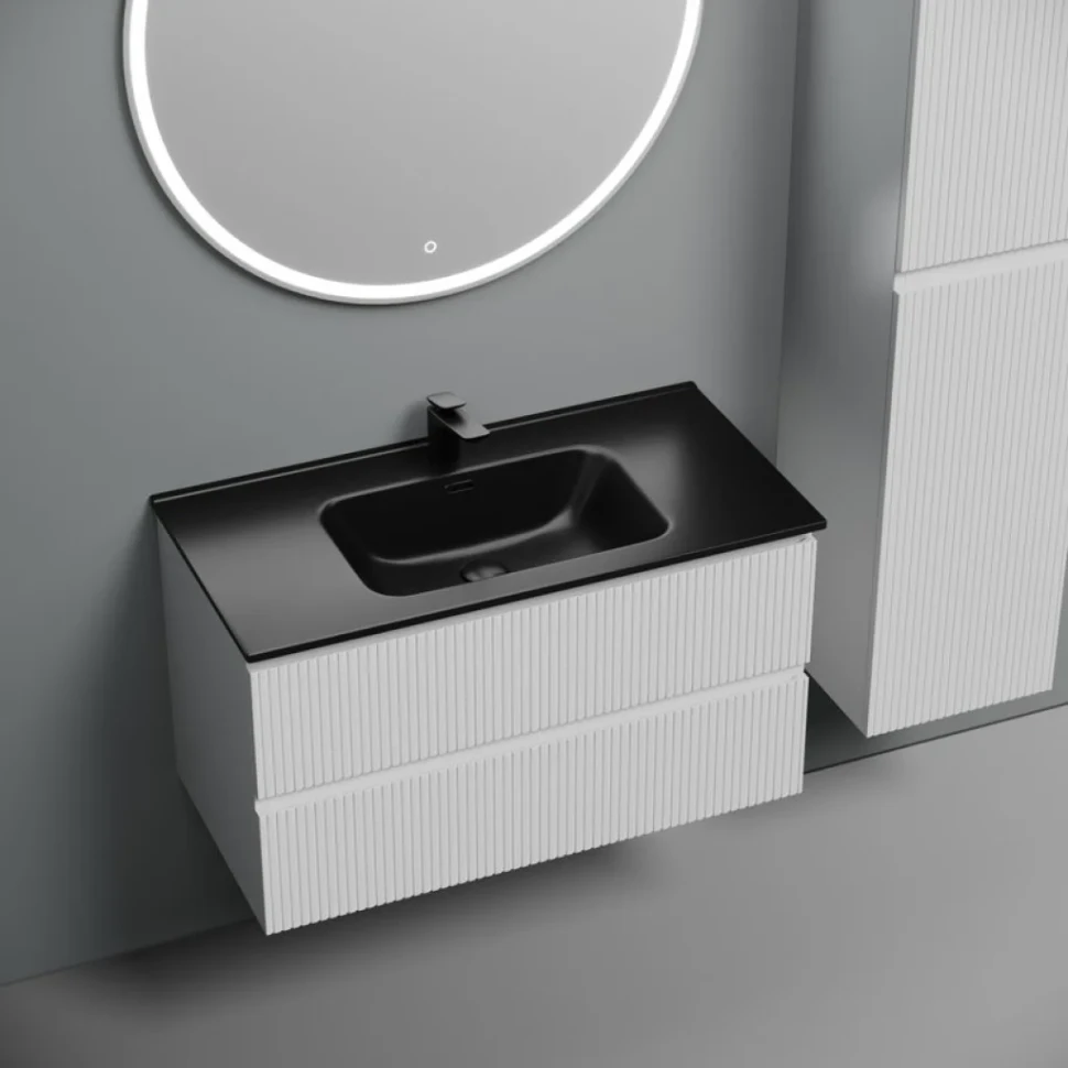Мебель для ванной комнаты Sancos Snob T 90 bianco, раковина CN7002MB
