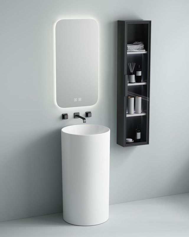 Раковина SantiLine SL-4014 белая глянцевая