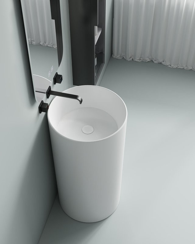 Раковина SantiLine SL-4014 белая глянцевая