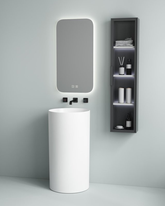 Раковина SantiLine SL-4014 белая глянцевая