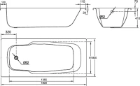 Стальная ванна BLB Atlantica 180x80 см, пристенная, белая, на ножках