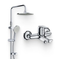 Душевой комплект Смеситель AM.PM Joy F85E10000 + Стойка Gem F0790000