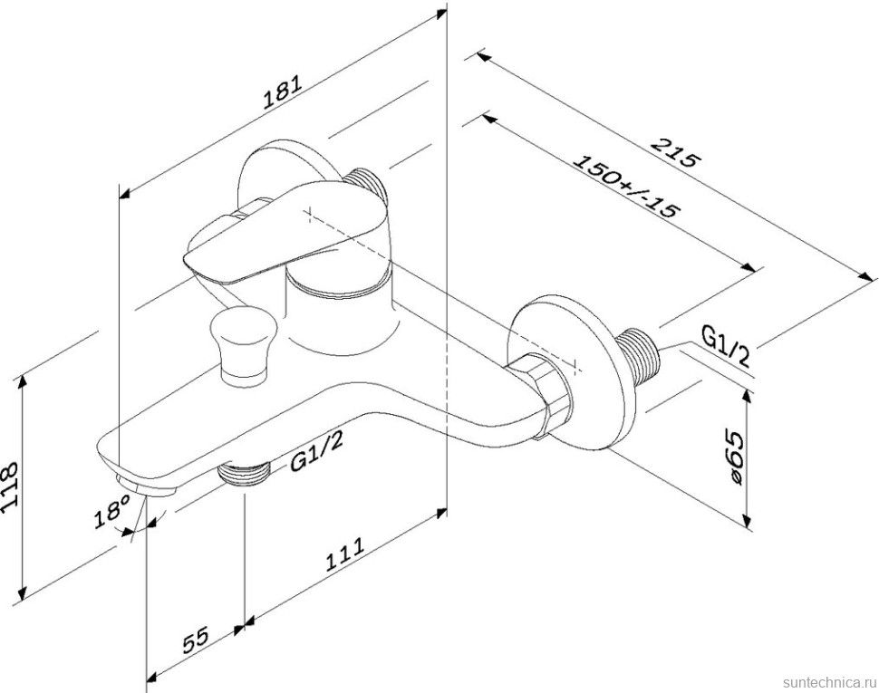 Душевой комплект Смеситель AM.PM Joy F85E10000 + Стойка Gem F0790000