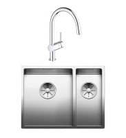 Комплект Мойка Blanco Claron 340/180-U L + Смеситель Grohe Minta 3291800E хром