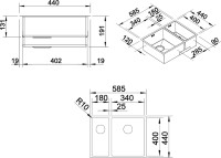 Комплект Мойка Blanco Claron 340/180-U L + Смеситель Grohe Minta 3291800E хром