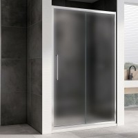 Душевая дверь в нишу Abber Schwarzer Diamant AG30150MH 150 см, профиль хром, стекло матовое