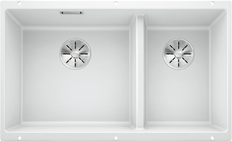 Комплект Мойка Blanco Subline 430/270-U белая + Смеситель Grohe Euroeco