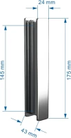 Душевая дверь в нишу Abber Sonnenstrand AG07120 120 см, профиль хром, стекло прозрачное