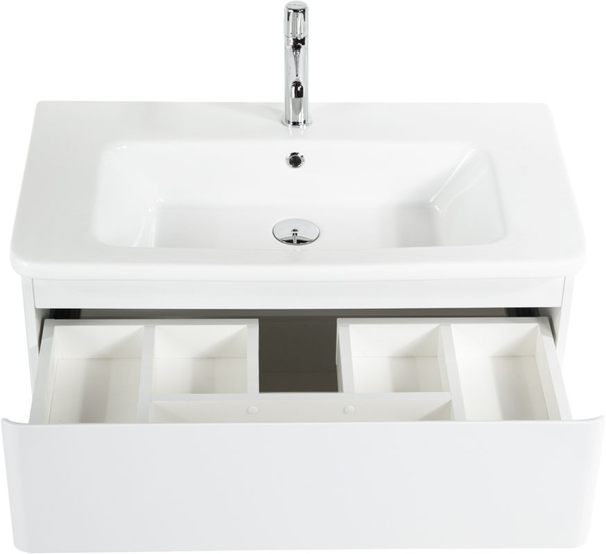 Тумба с раковиной BelBagno Albano-Cer 80 подвесная, bianco lucido