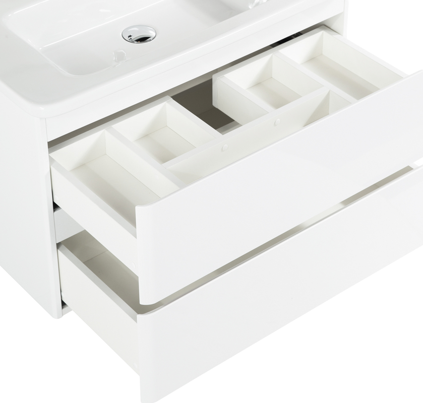 Тумба с раковиной BelBagno Albano-Cer 80 подвесная, bianco lucido