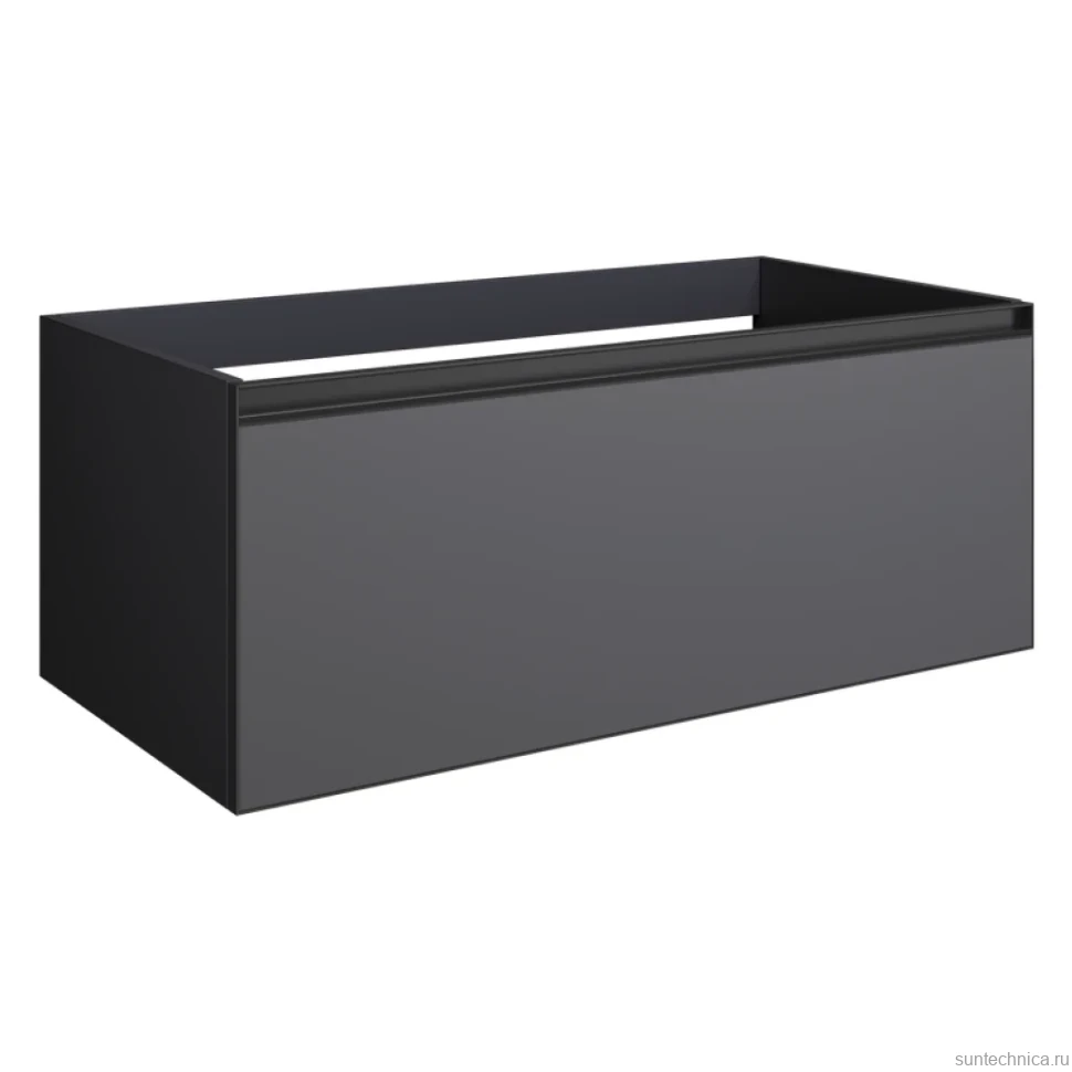 Тумба с раковиной Armadi Art Quatro 1 100 anthracite, с раковиной anthracite