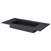 Тумба с раковиной Armadi Art Quatro 1 100 anthracite, с раковиной anthracite